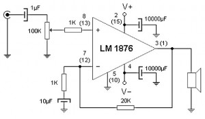 20 w amplifier schematic