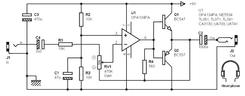 Op amp headphone amplifier sale