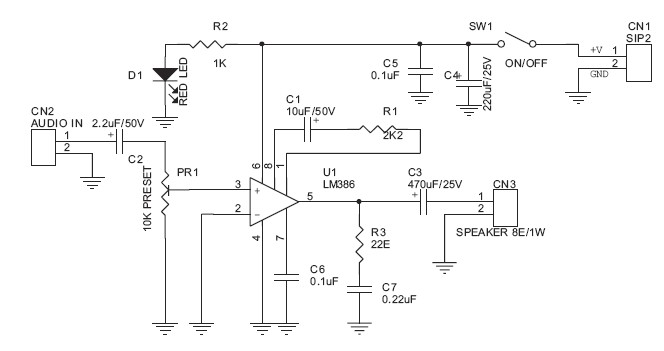 Compact Power Amplifier based LM386 - Amplifier Circuit Design