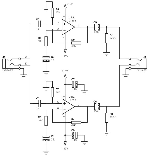 Lf353 схема включения