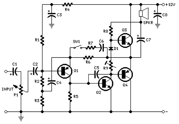 2 watt amplifier circuit Archives - Amplifier Circuit Design