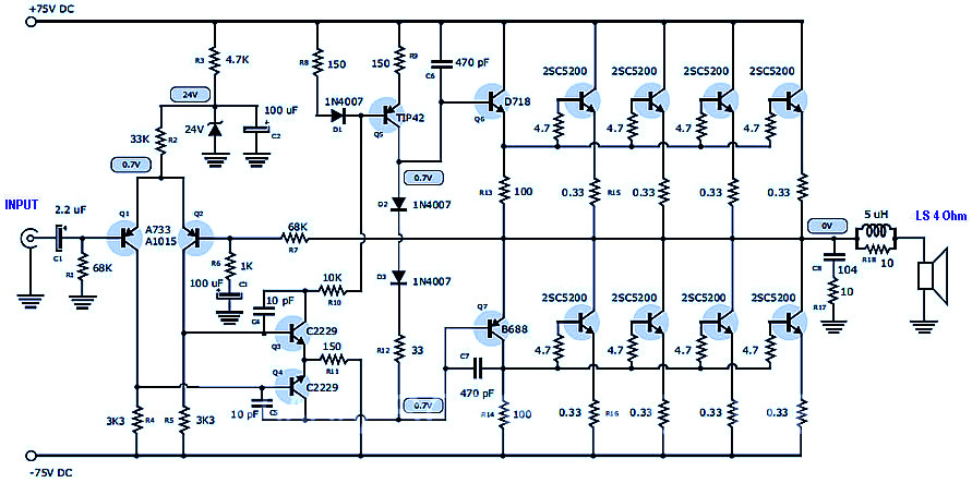 70v amplifier Archives - Amplifier Circuit Design